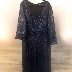 Sydney's Closet Midnight Blue Sequin Gown